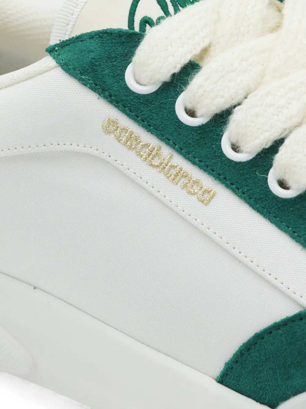 Casablanca Del Mar sneakers met suède vlakken en logo-print Wit