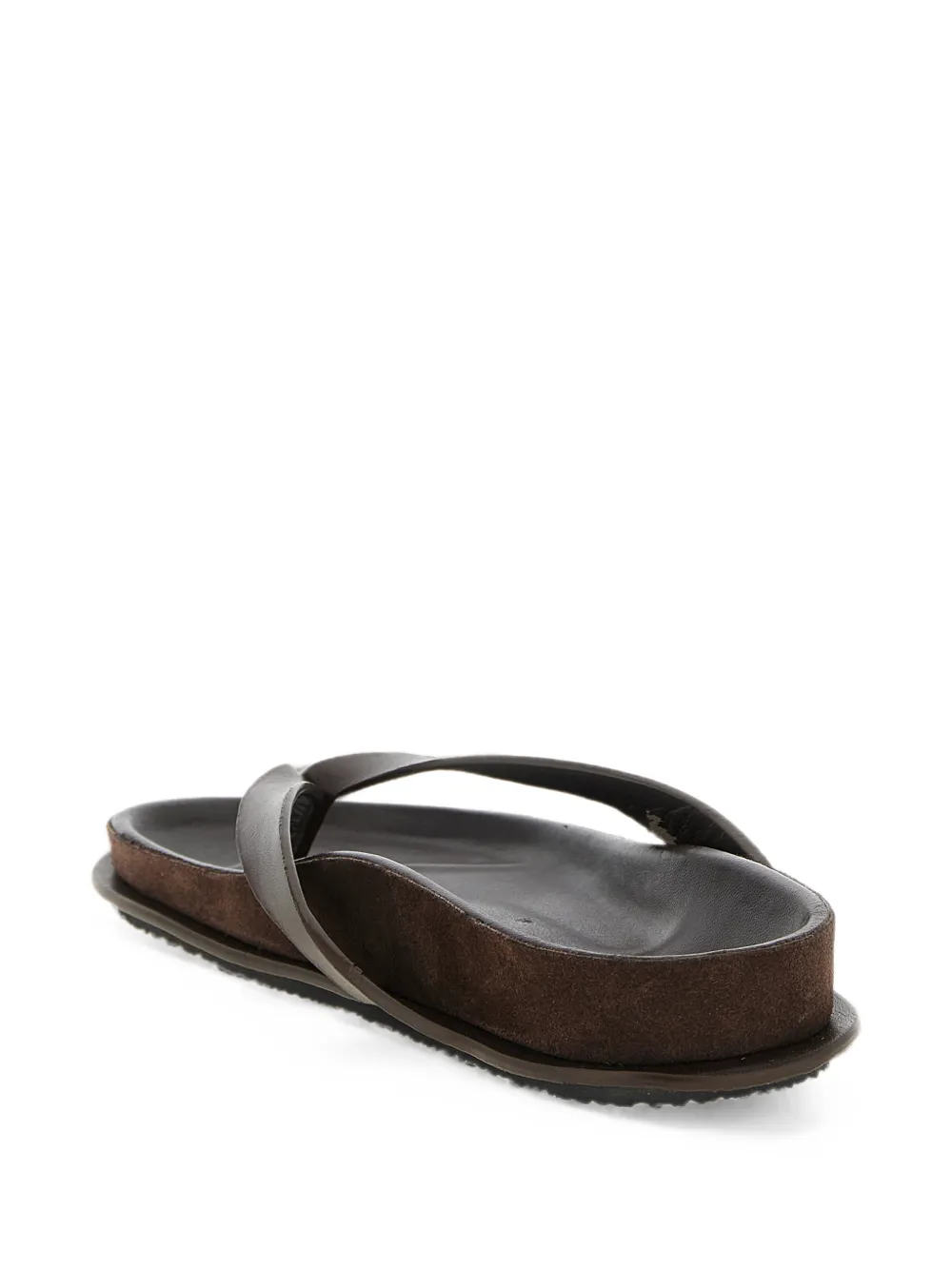 Jacquemus Les Tatanes brushed leather sandals Bruin