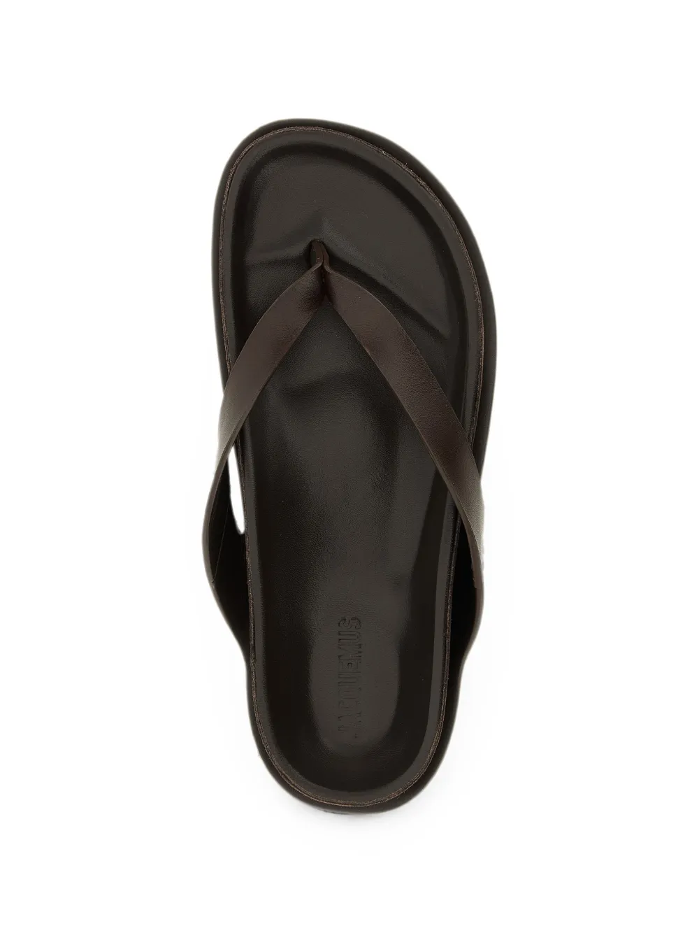 Jacquemus Les Tatanes brushed leather sandals Bruin
