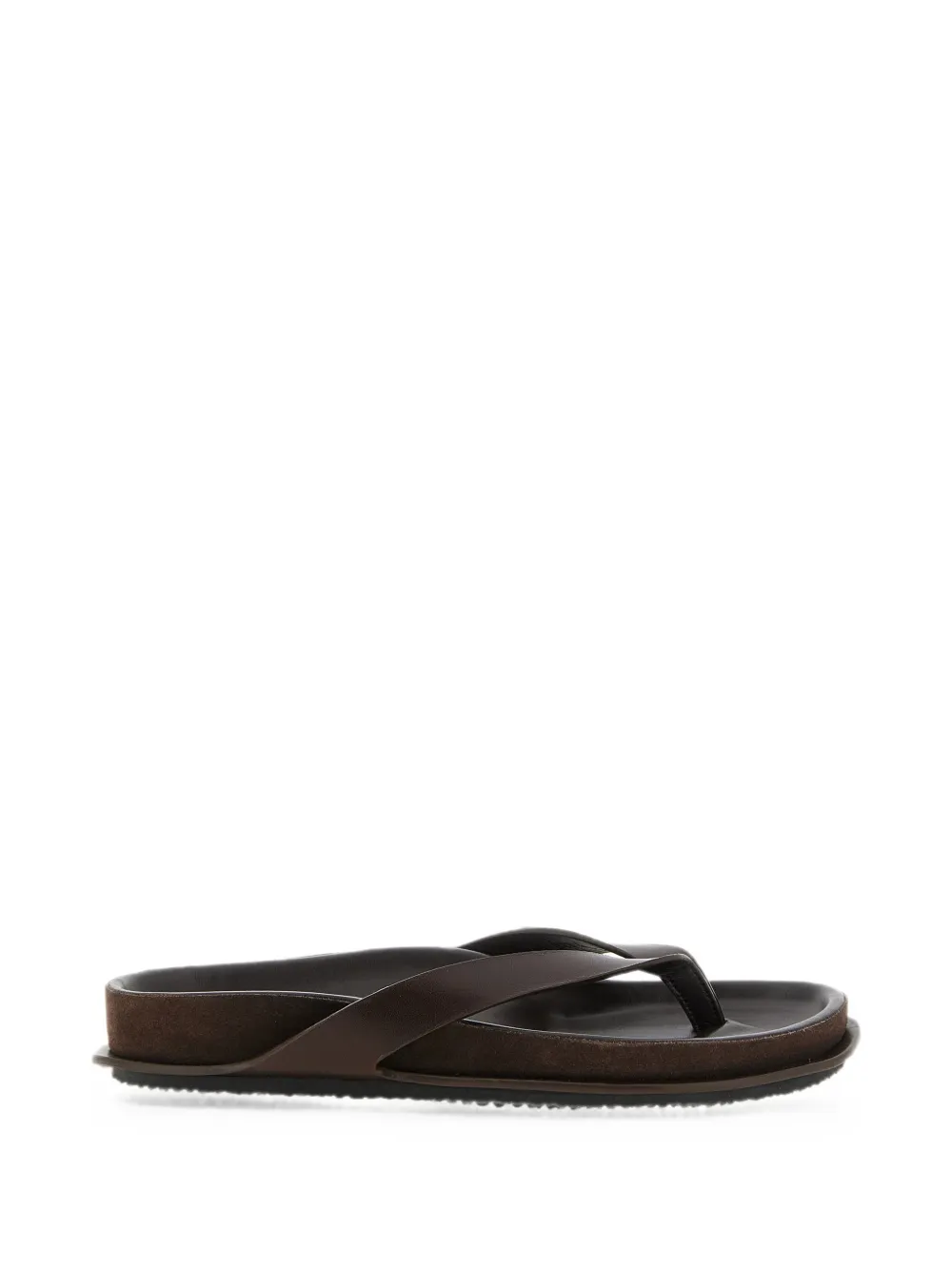Jacquemus Les Tatanes brushed leather sandals Bruin