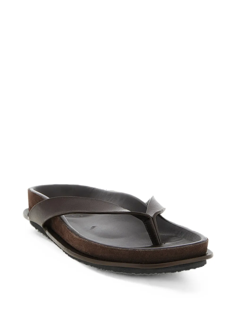Jacquemus Les Tatanes brushed leather sandals Bruin