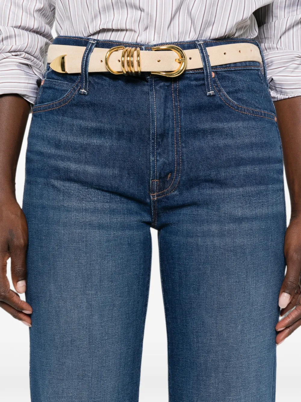 MOTHER Jeans met vervaagd-effect Blauw