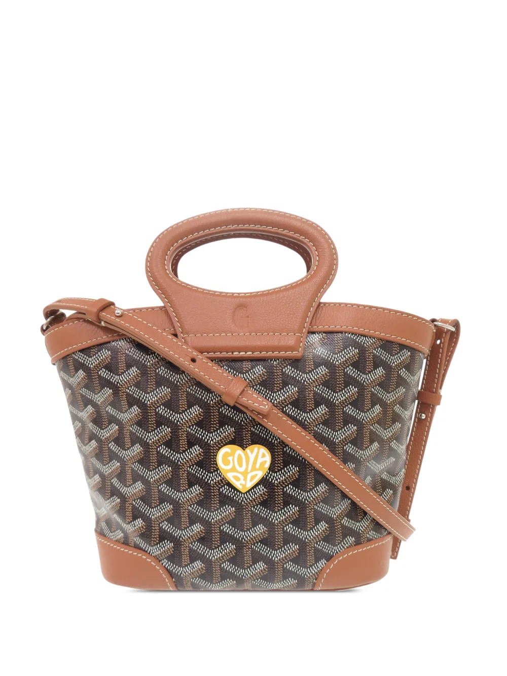 Goyard Pre-Owned Borsa a tracolla Beluga mini in tela Goyardine 2025 - Marrone