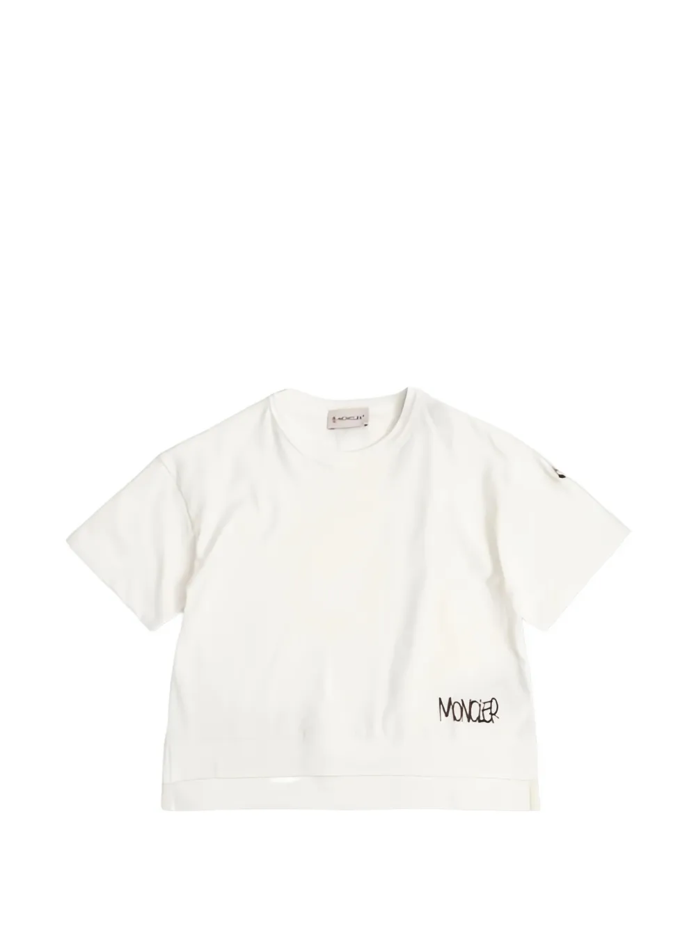 Moncler Enfant T-shirt met logoprint Wit