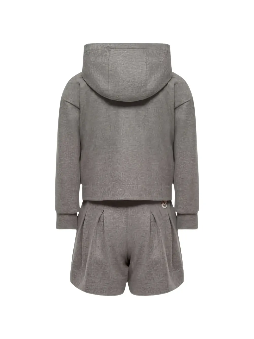 Moncler Enfant Shortsset met logo-patch Grijs