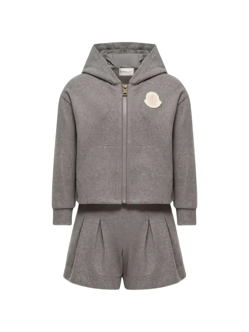 Moncler Enfant survêtement à patch logo - Gris Moncler Enfant survêtement à patch logo - Gris