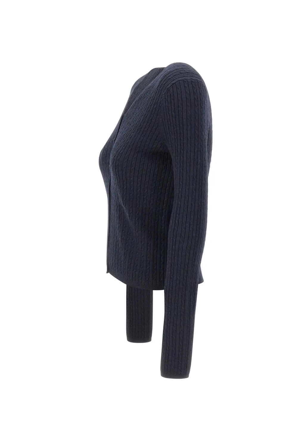 Vince Kabelgebreid vest Blauw