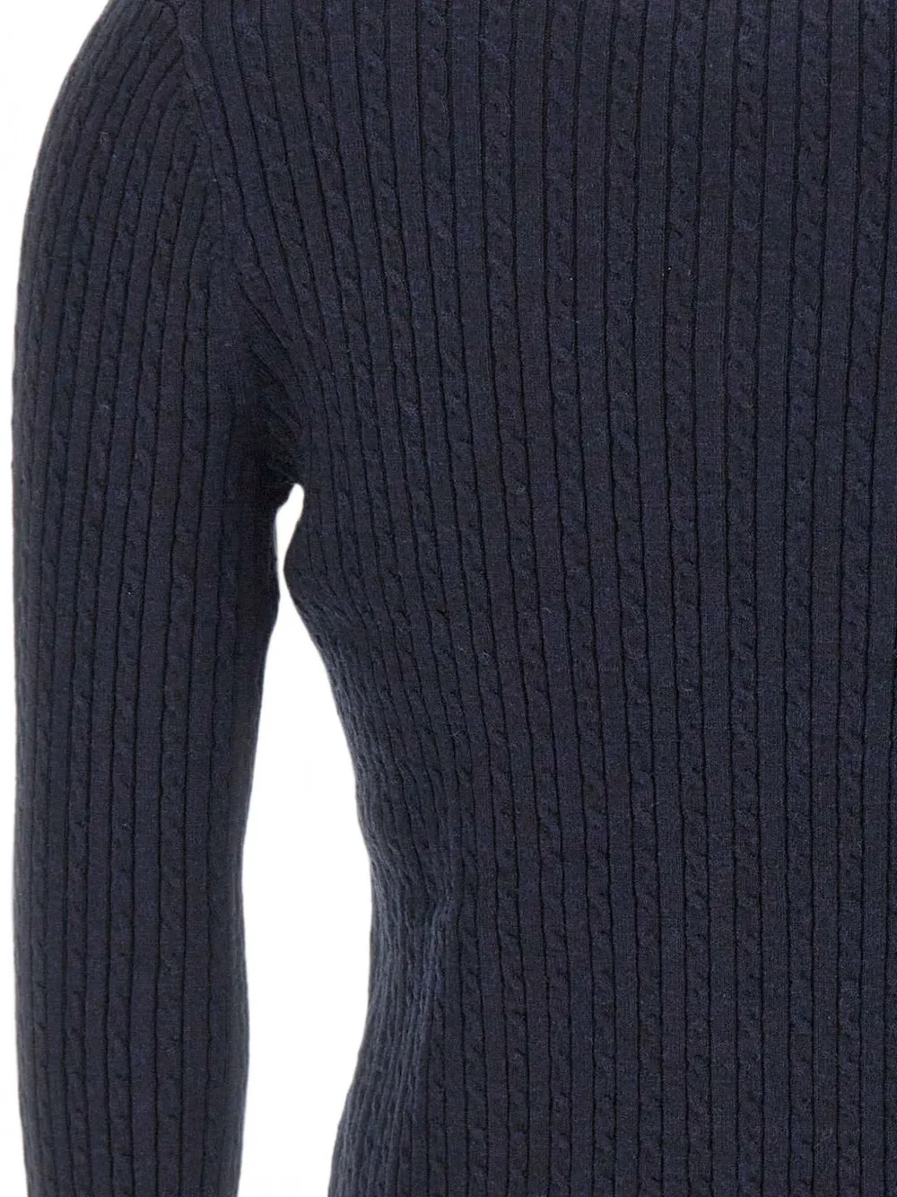 Vince Kabelgebreid vest Blauw