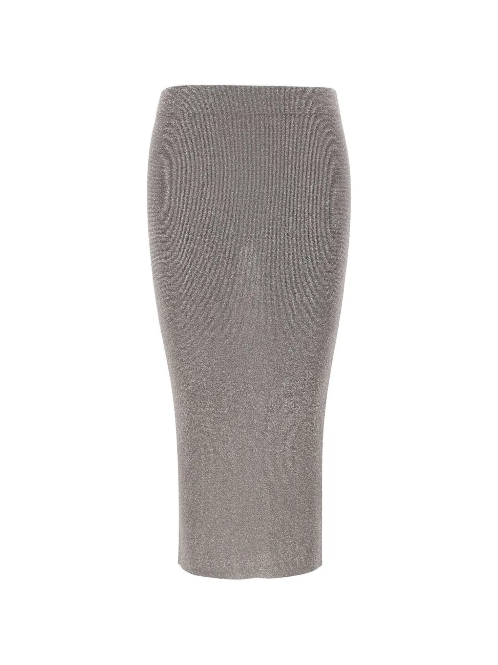 Kangra ribbed-knit lurex-blend midi skirt - Grigio