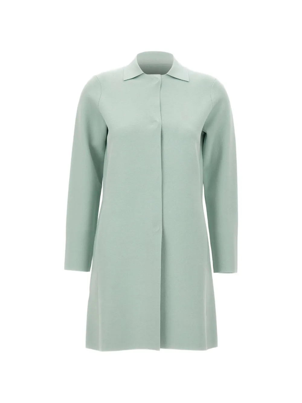 Kangra snap-button classic-collar coat - Verde