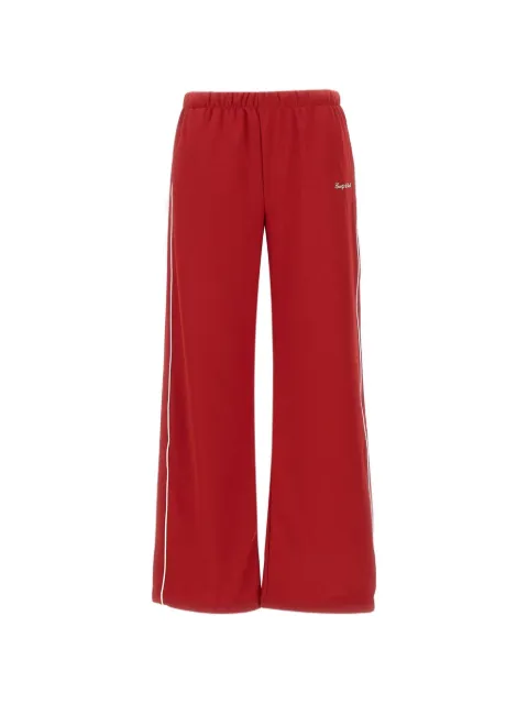Sporty & Rich logo-embroidered piped-trim track pants