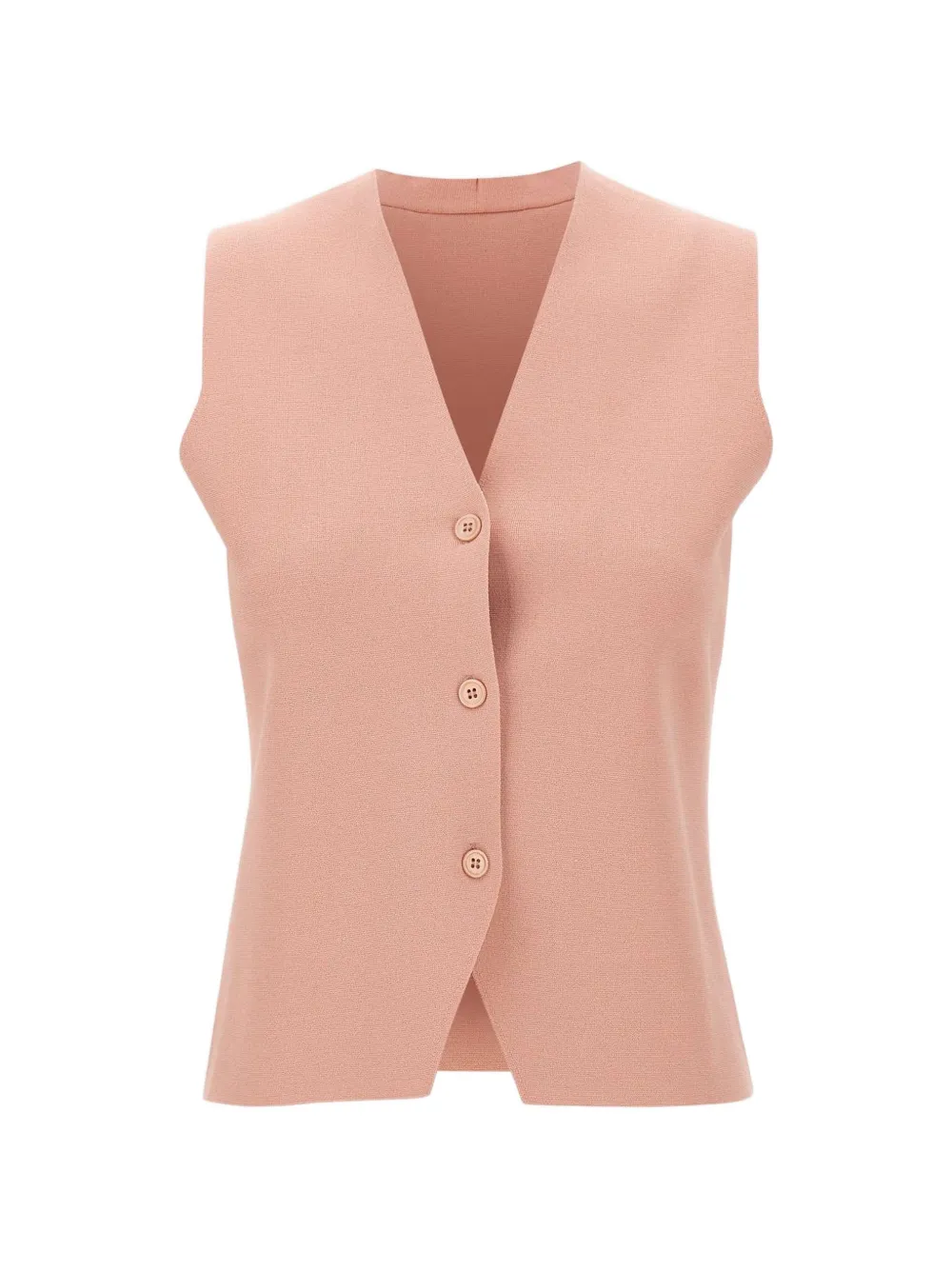 Kangra Cashmere Stitch-effect V-neck Vest In Pink