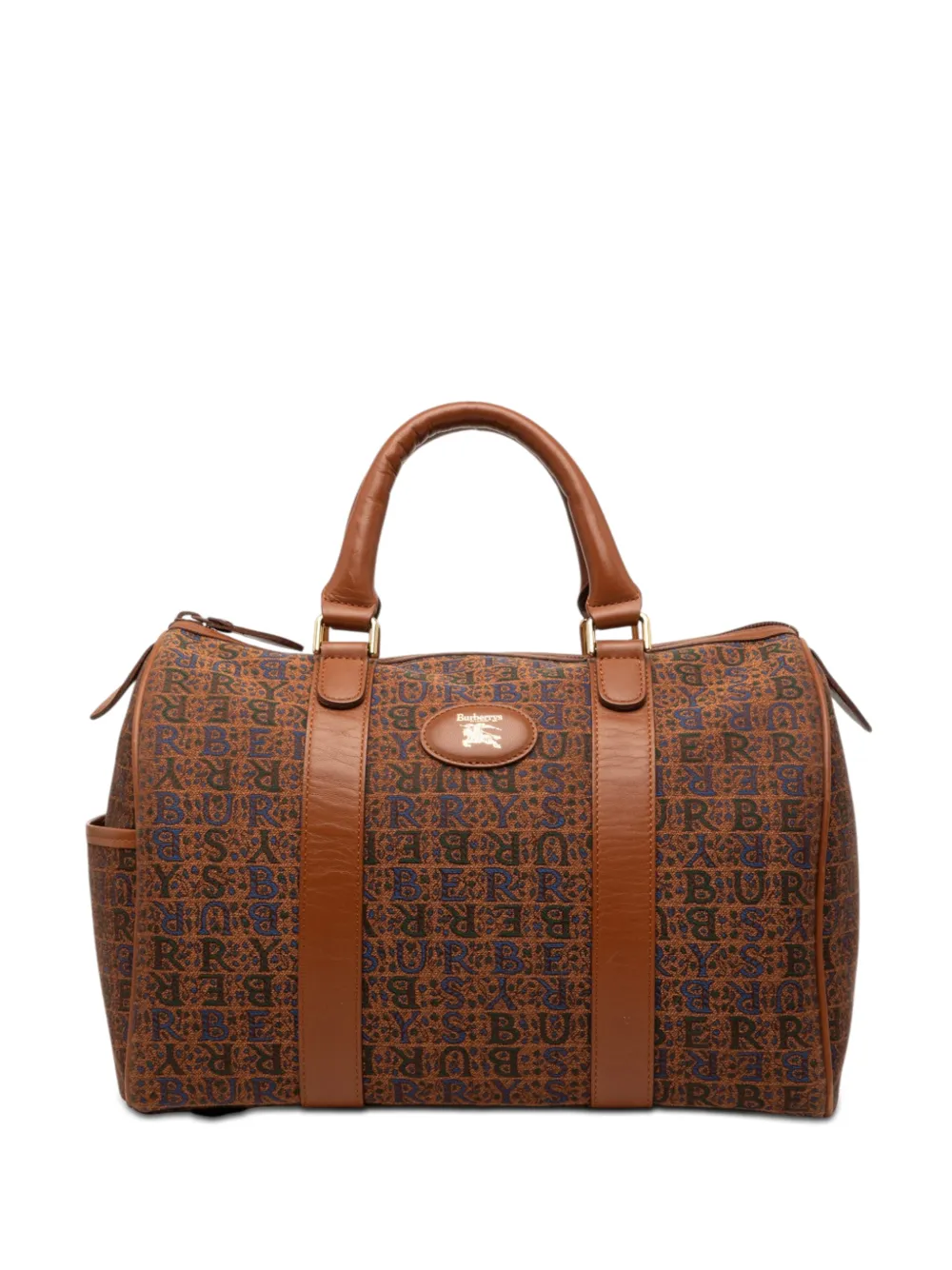 Burberry Pre-Owned Borsa Boston in tela con logo XX secolo - Marrone