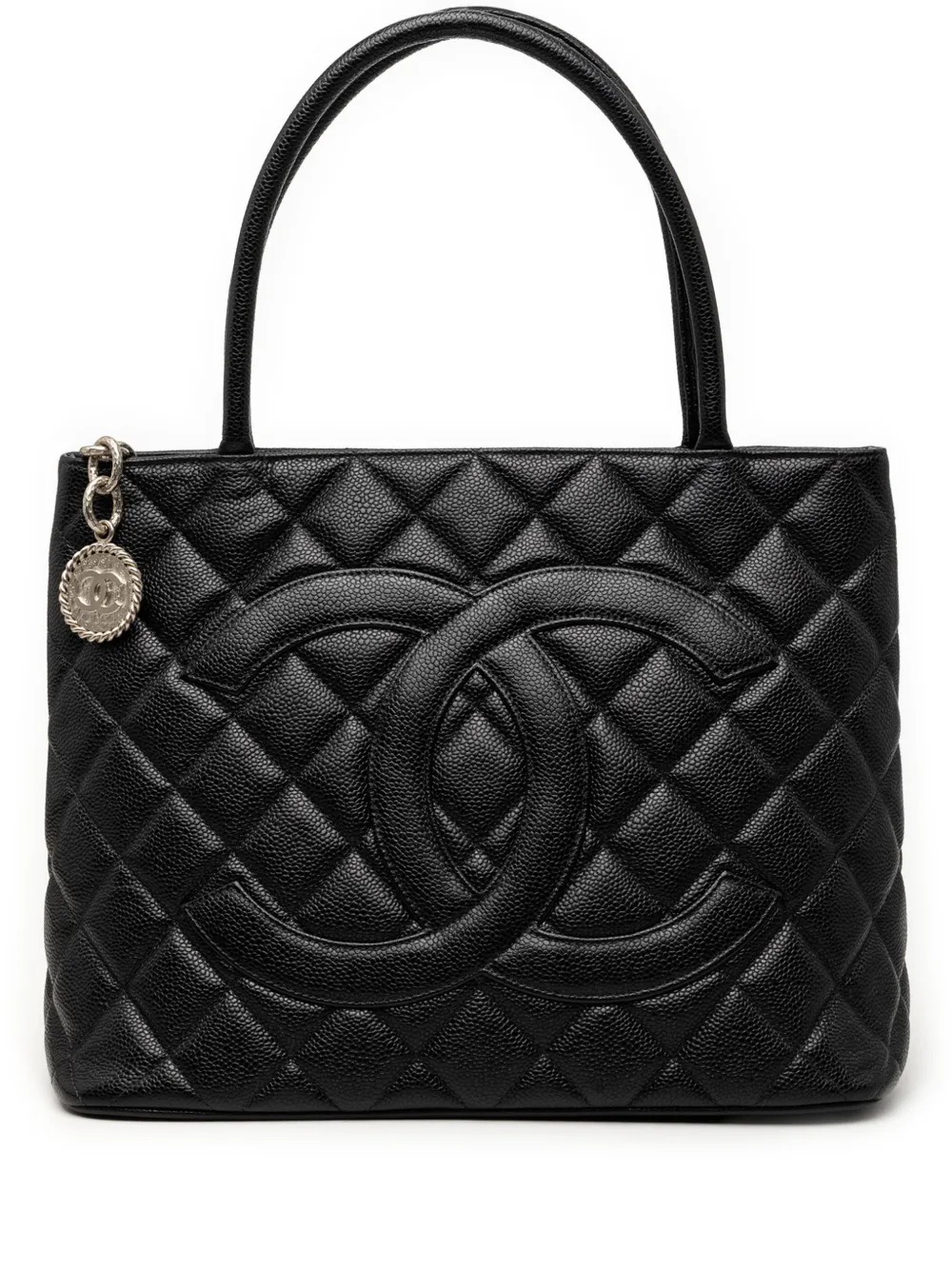 CHANEL Pre-Owned Borsa tote Medallion in pelle Caviar 2000-2002 - Nero