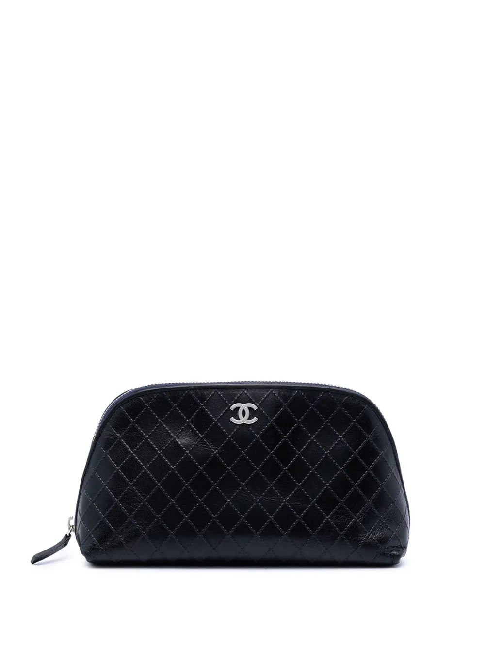 CHANEL Pre-Owned Trousse make up CC in pelle di vitello goffrata 2006-2008 - Nero