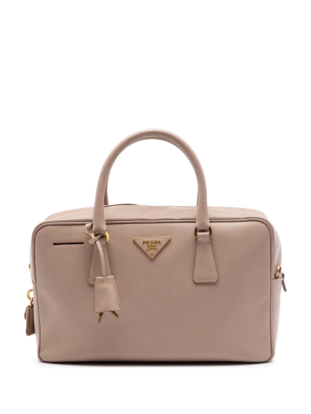 Prada Pre-Owned Borsa a tracolla Bauletto in pelle Saffiano Lux 2010-2026 - Toni neutri