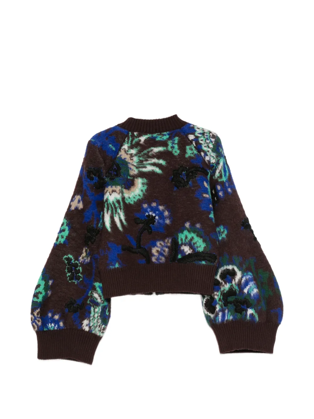 sacai Jack met geborduurde bloemen Bruin