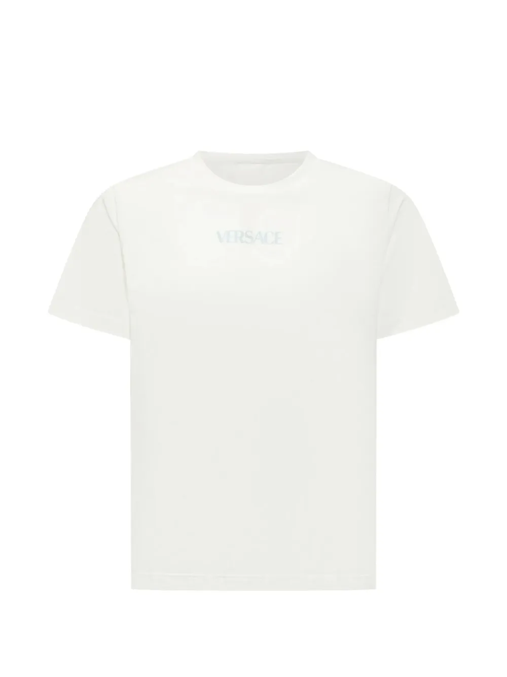 Versace Kids T-shirt con stampa Barocco e logo - Bianco