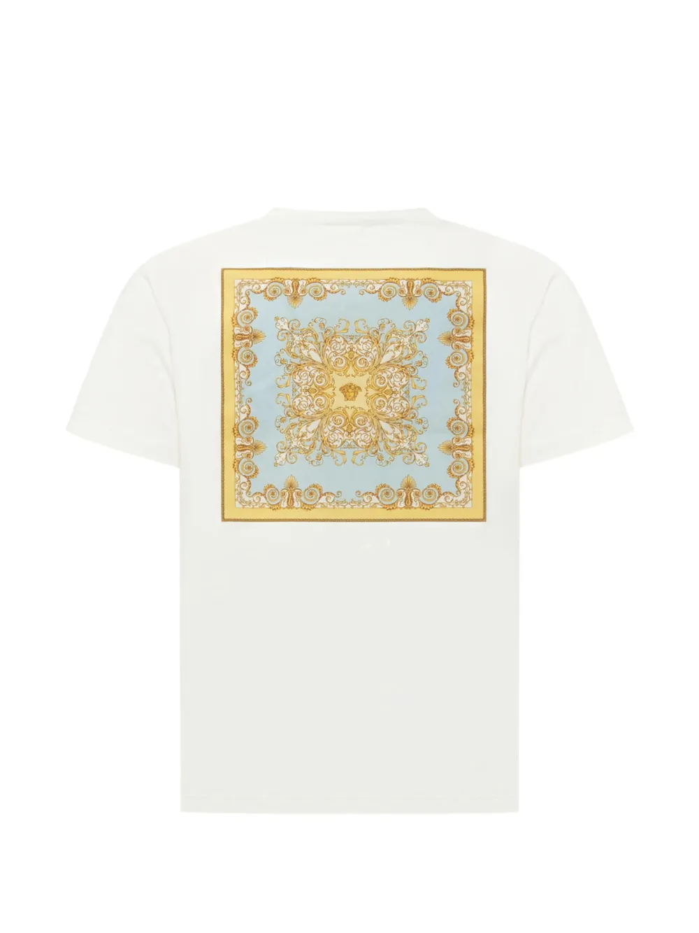 Versace Kids T-shirt met Barocco-print en logoprint Wit