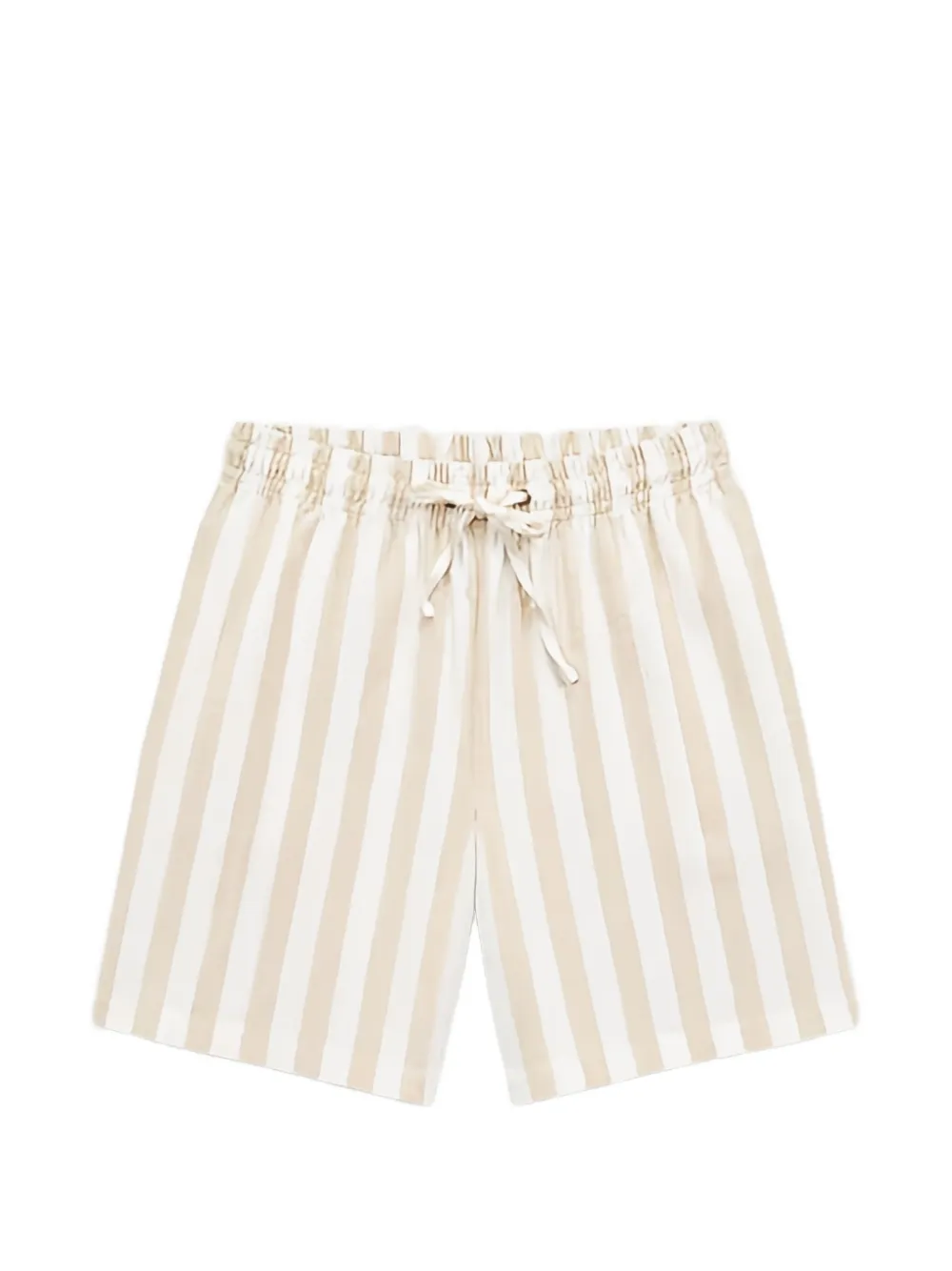 Last Call For Seseh Icon Stripe Drawstring Shorts In Neutral