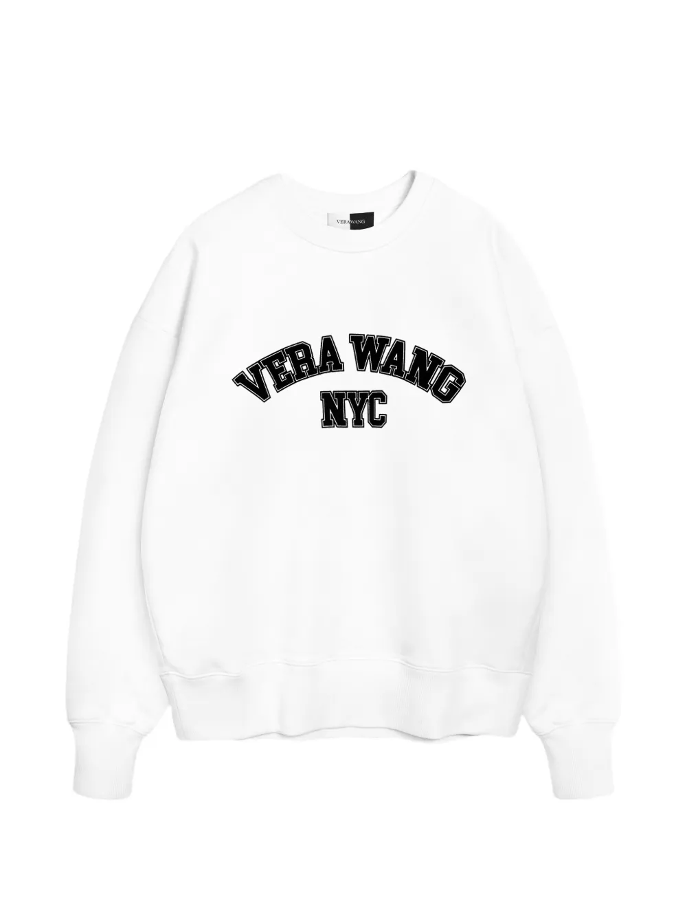 Vera Wang College crew-neck oversized cotton sweatshirt - Bianco