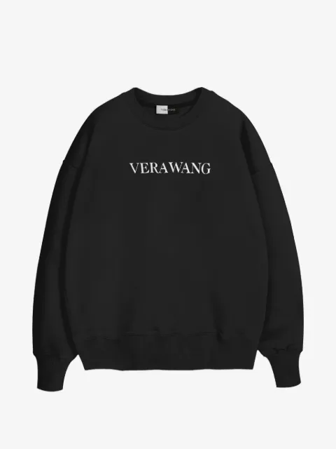 Vera Wang logo-print cotton sweatshirt