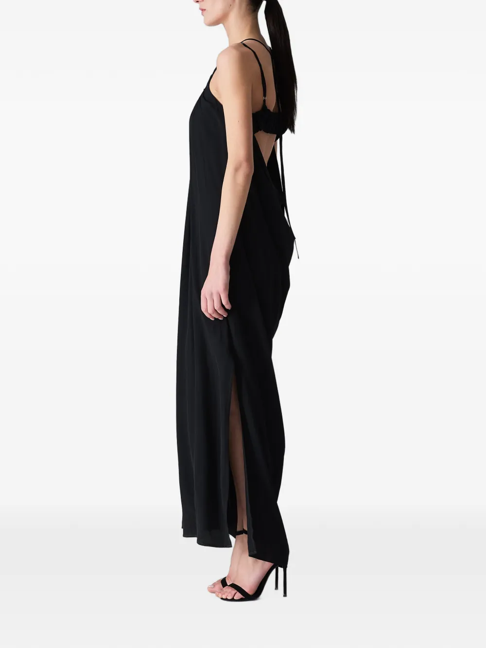 Vera Wang Cass maxi-jurk met dubbele bandjes Zwart