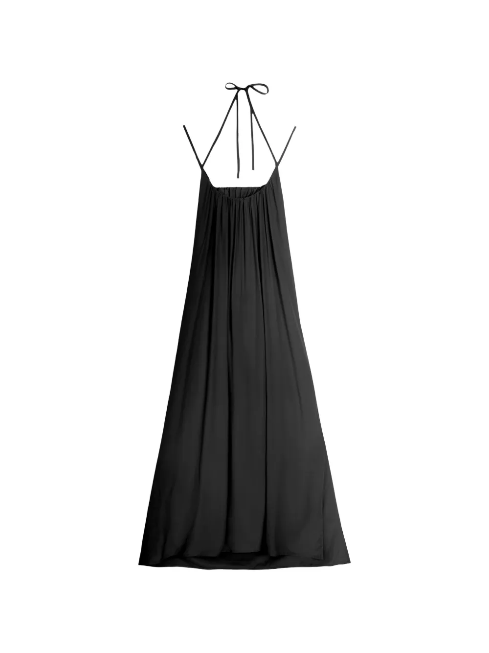 Vera Wang Cass cowl-back double-strap maxi dress - Nero
