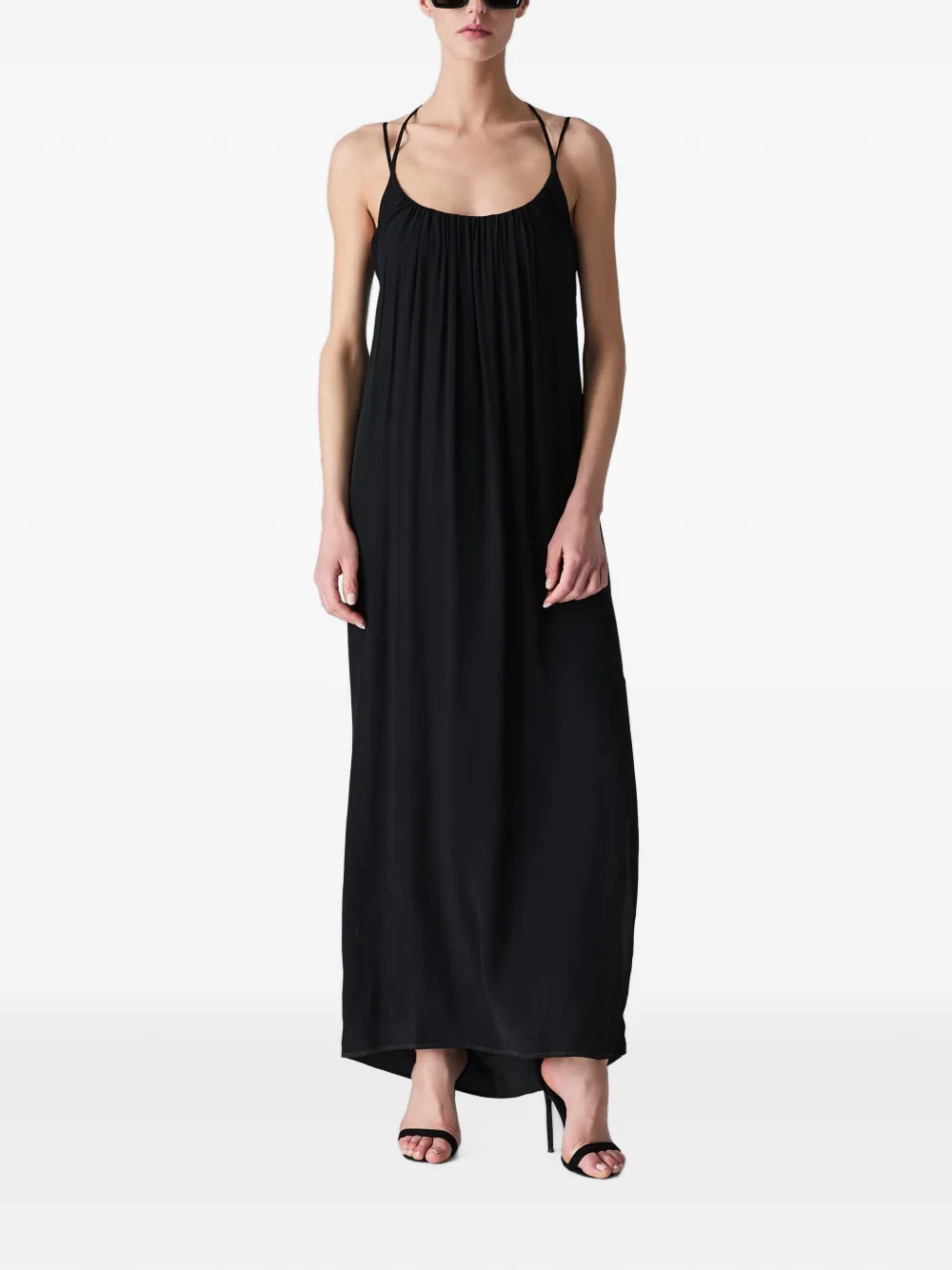 Vera Wang Cass maxi-jurk met dubbele bandjes Zwart