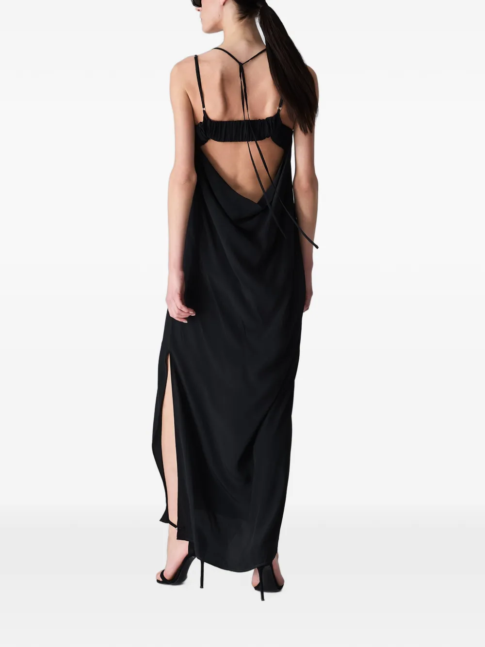 Vera Wang Cass maxi-jurk met dubbele bandjes Zwart