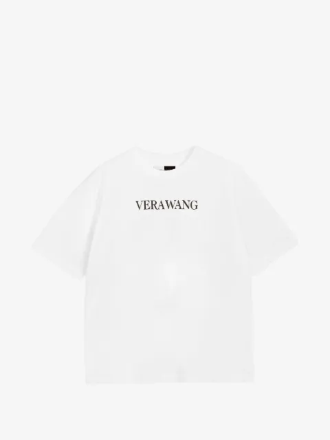 Vera Wang logo-print cotton T-shirt