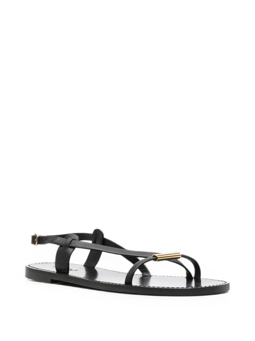 Chloé leather strappy sandals Zwart