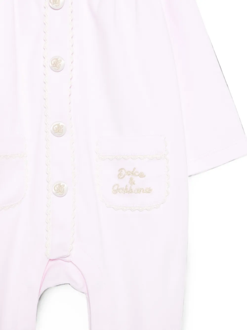 Dolce & Gabbana Kids Gewelfd babypakje met geborduurd logo Roze