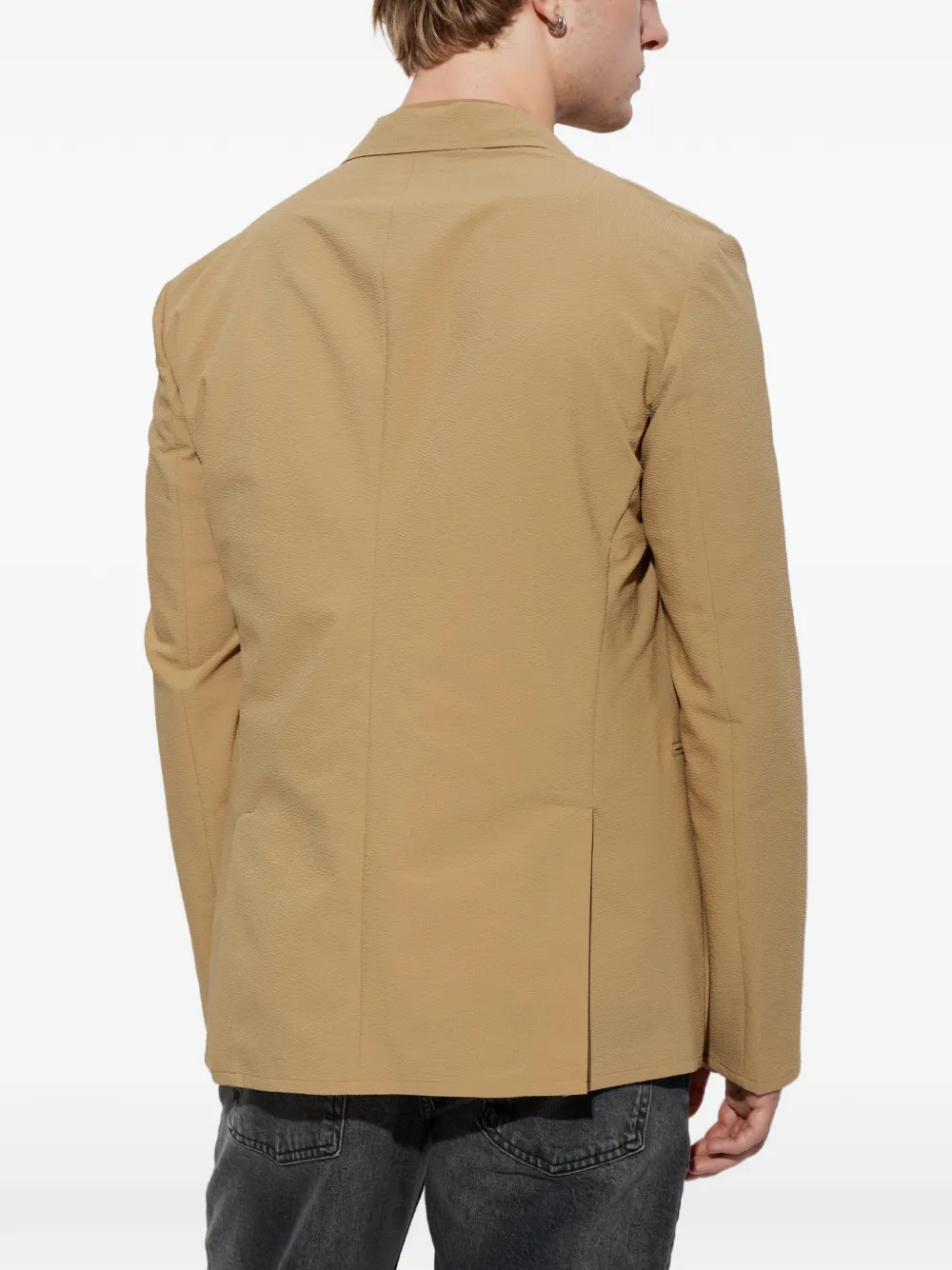 Emporio Armani Blazer met dubbele opening Beige