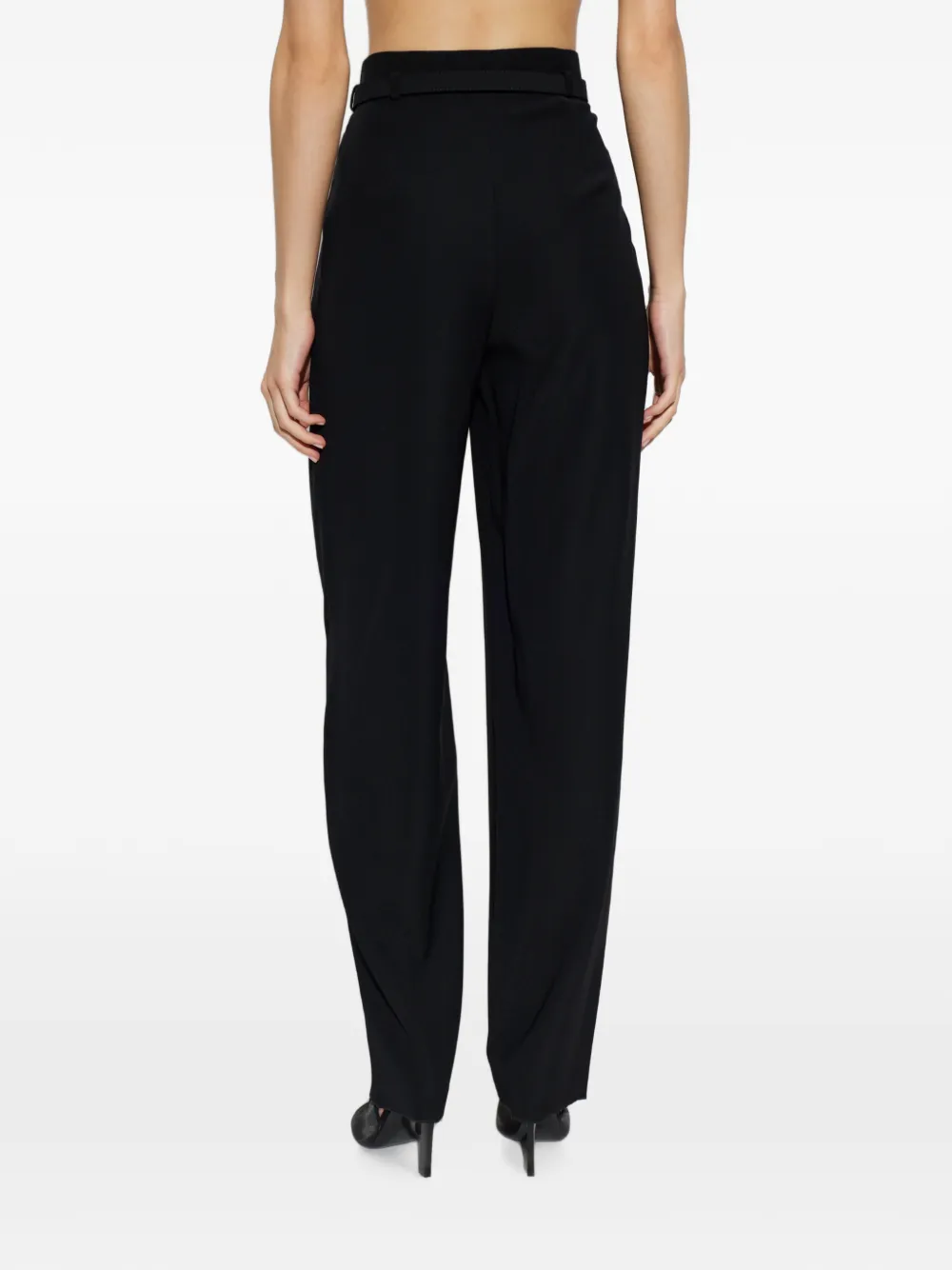 Emporio Armani Plooibroek met ceintuur Zwart