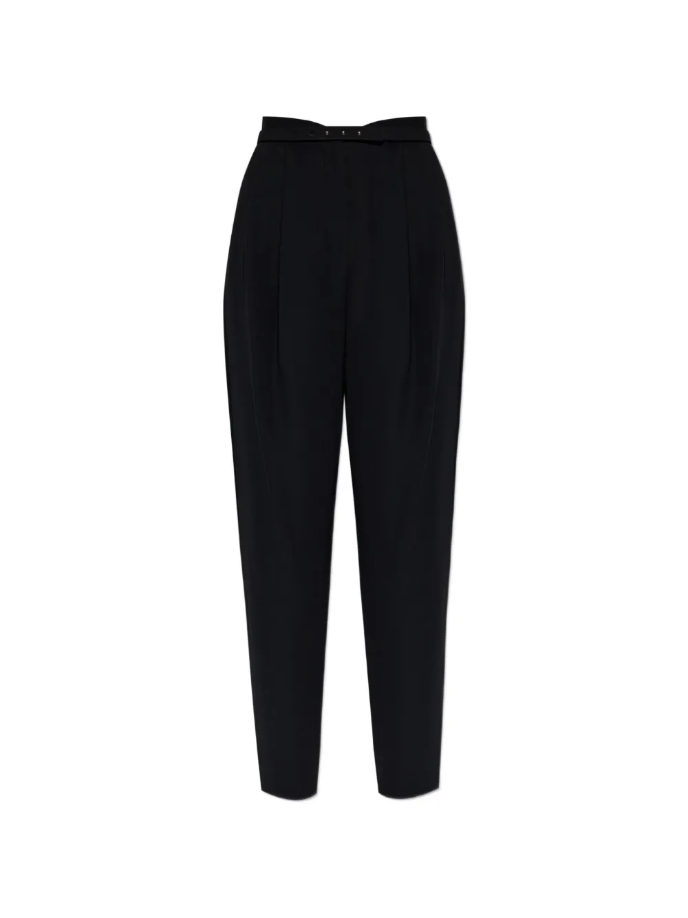 Emporio Armani belted pleated trousers - Nero