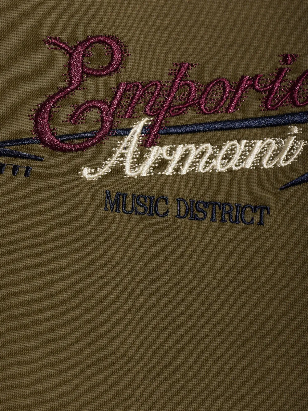 Emporio Armani T-shirt met geborduurd logo Groen