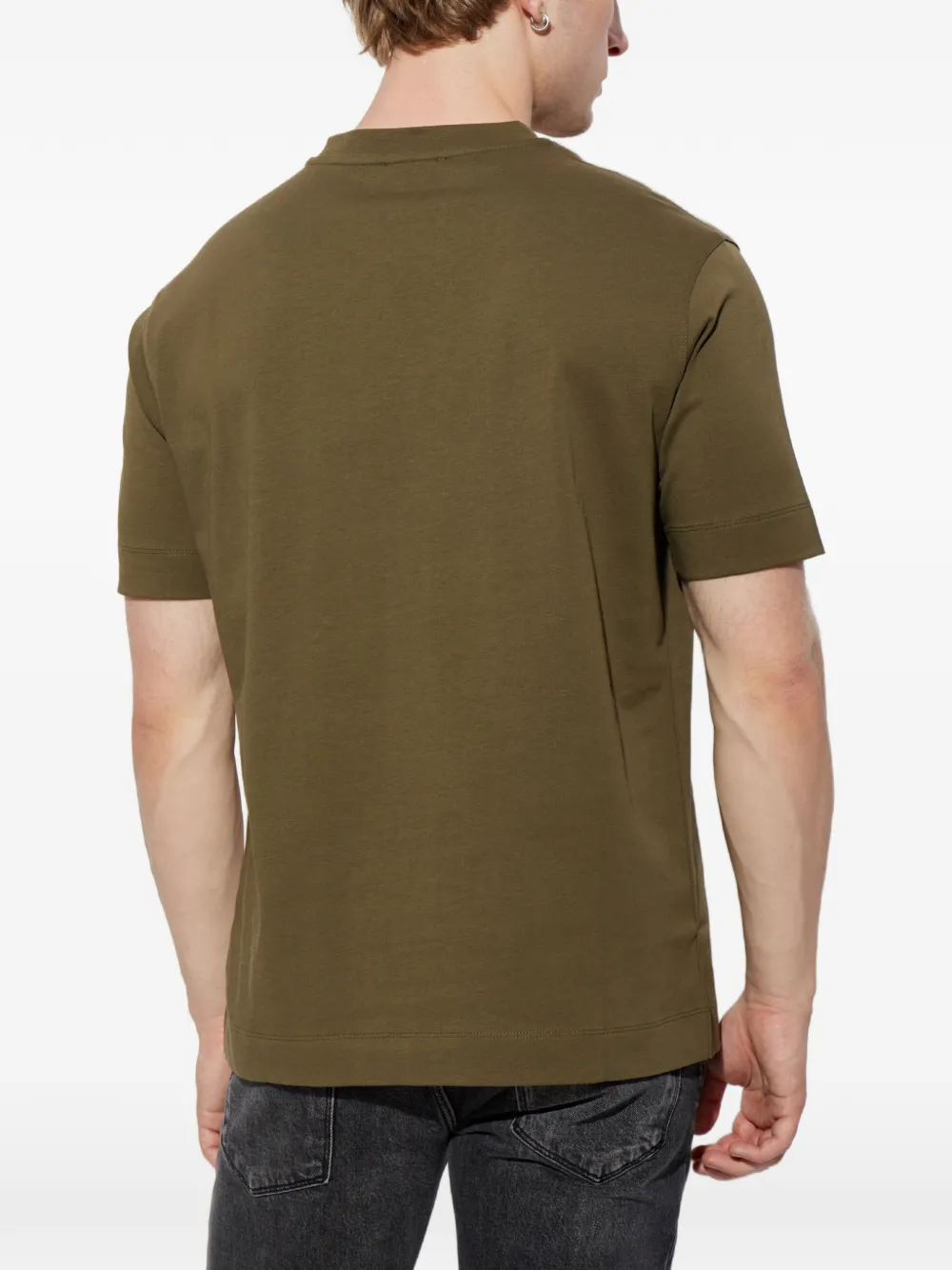 Emporio Armani T-shirt met geborduurd logo Groen