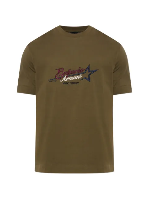 Emporio Armani T-Shirt mit Logo-Stickerei