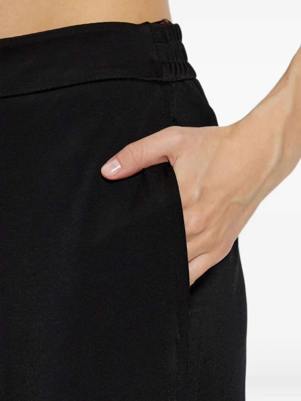 Emporio Armani Broek met wijde pijpen Zwart