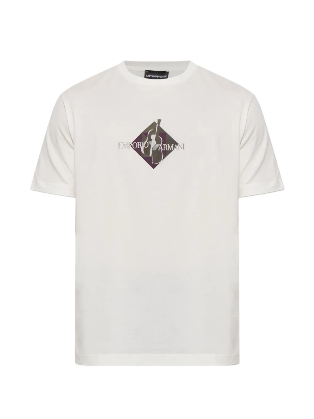 Emporio Armani embroidered-logo T-shirt - Bianco