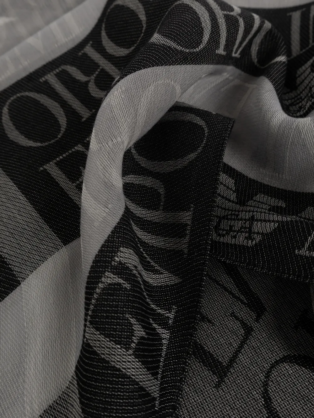 Emporio Armani Sjaal met logoprint Zwart