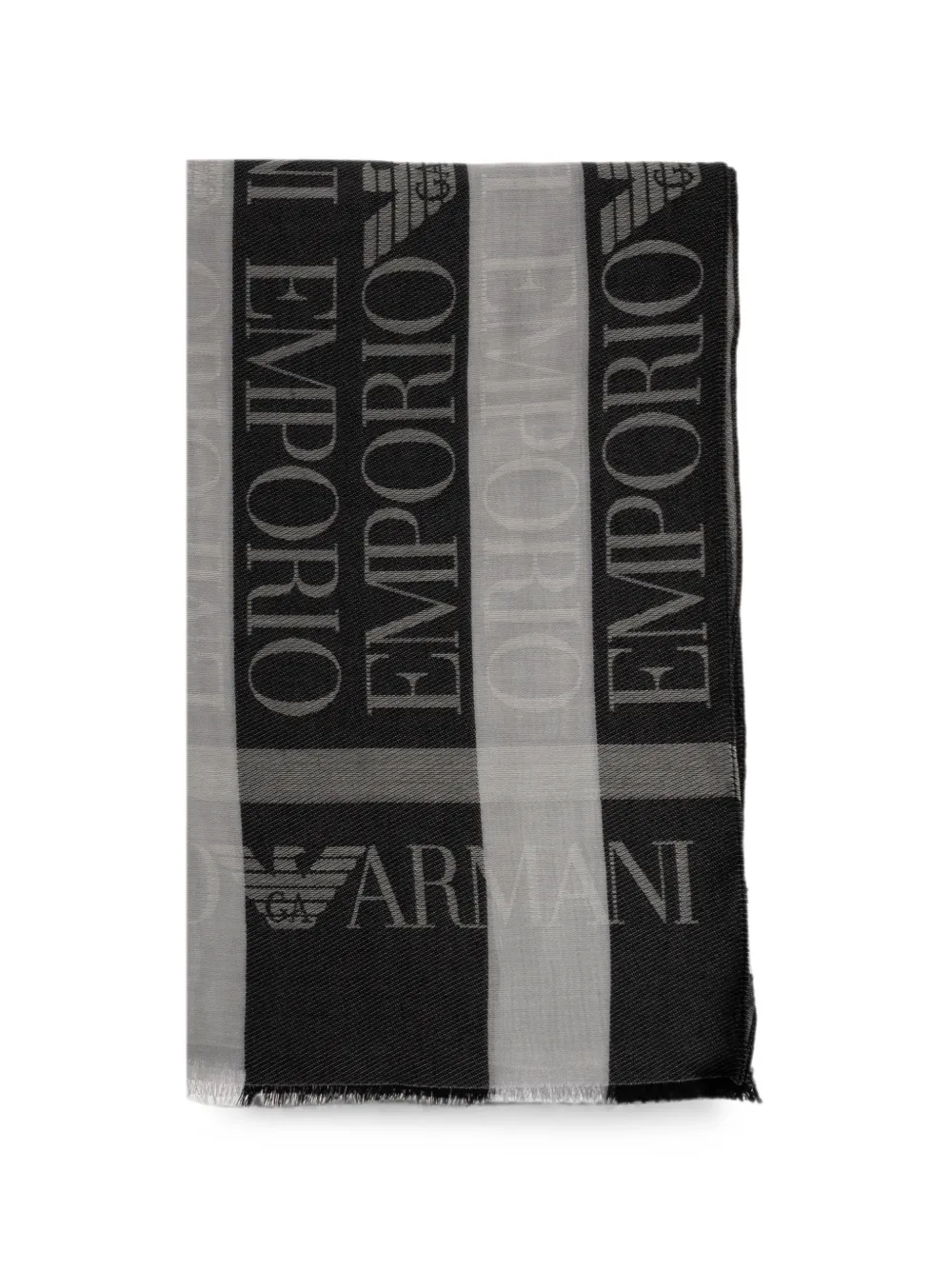 Emporio Armani Sjaal met logoprint Zwart