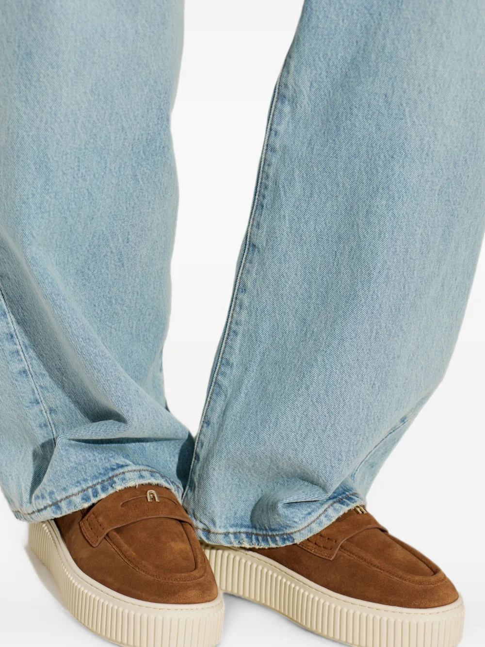 Furla Sky suède slip-on sneakers Bruin