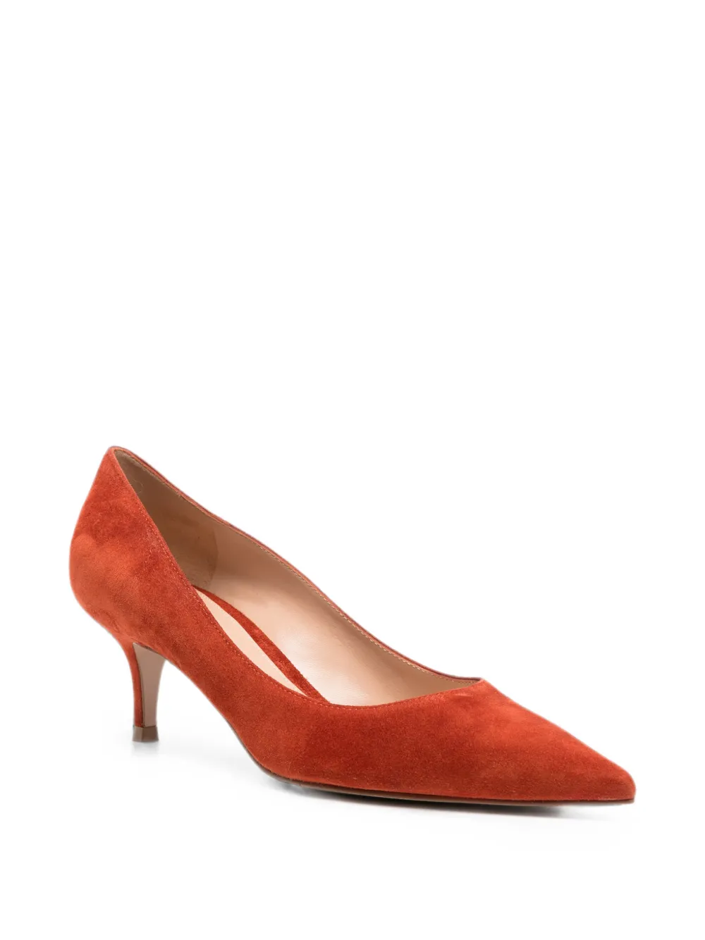 Gianvito Rossi pointed-toe pumps Oranje