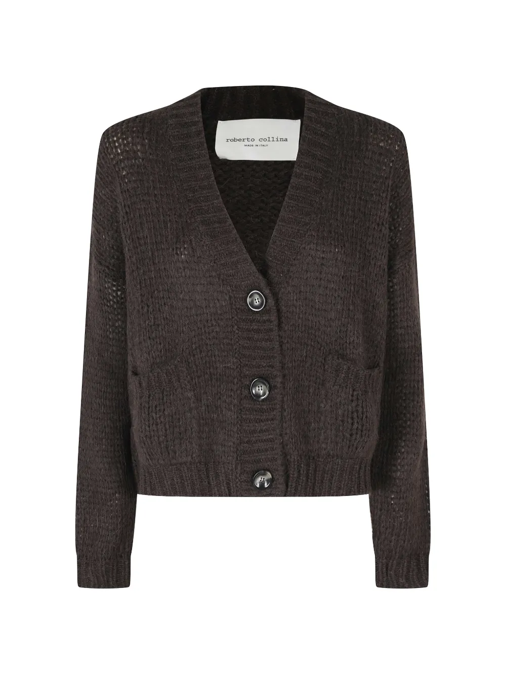 Roberto Collina chunky-knit V-neck cardigan - Braun