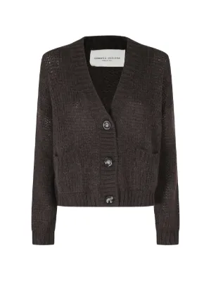 Brunello Cucinelli スパンコール リブニット カーディガン | ブルー