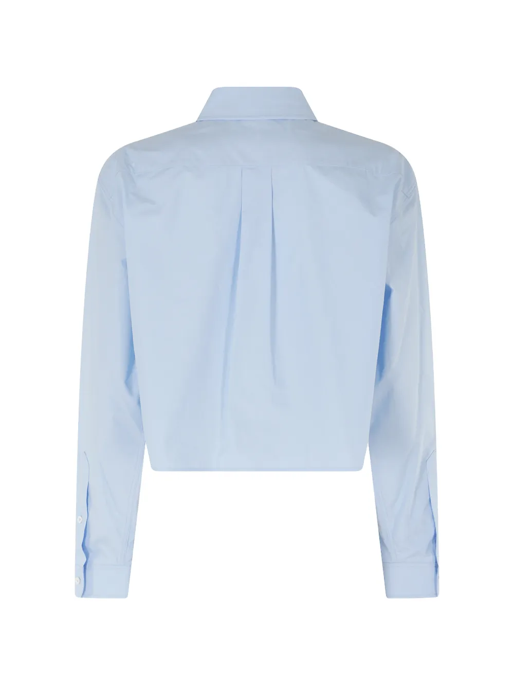 Alexander Wang Cropped blouse met geborduurd logo Blauw