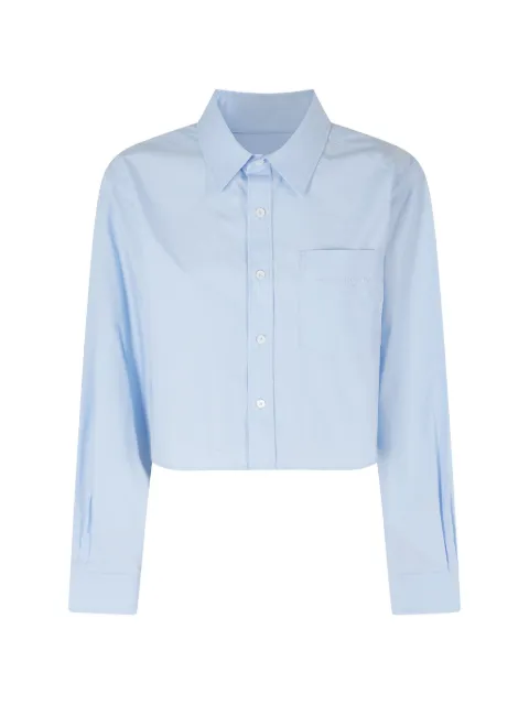 Alexander Wang embroidered-logo crop shirt