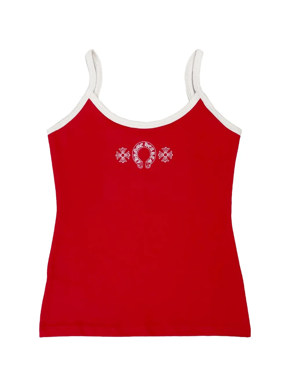 Chrome Hearts Top con stampa logo - Rosso